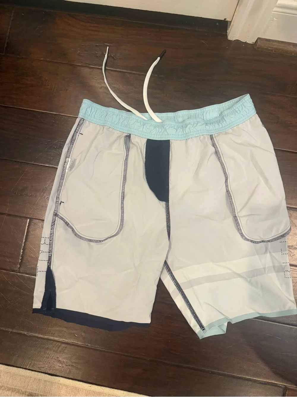 BYLT Basics Coastal Boardshorts Men’s Large Navy Blue Colorblock Swim Shorts